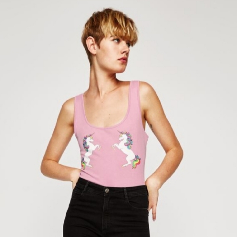 Zara UNICORN Bodysuit Swimsuit NEW never even tried on R U A Unicorn?